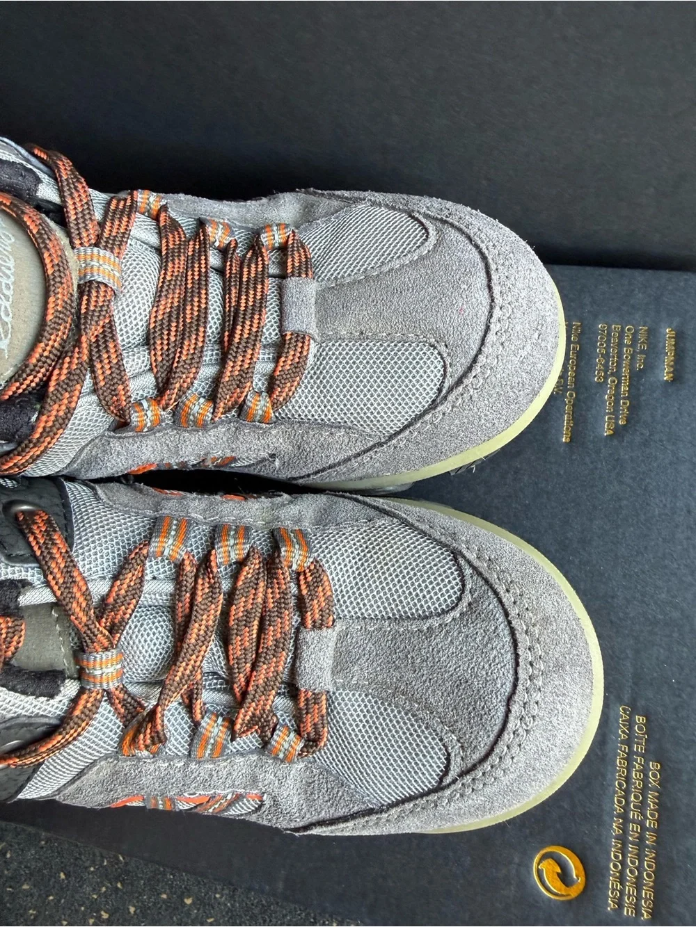 Eddie Bauer Gray and Orange Trail Hiking Shoes